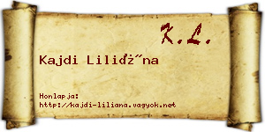 Kajdi Liliána névjegykártya